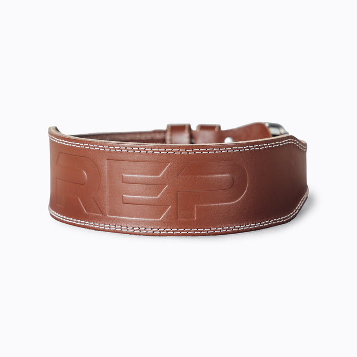 Brown REP Leather Olympic Lifting Belt