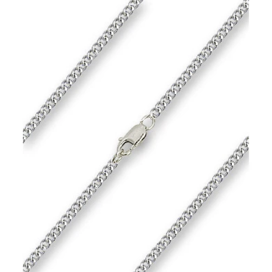 Light Rhodium 20" Heavy Curb Chain