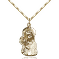 Madonna and Child Medal Gold Filled 18"