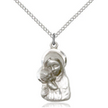 Madonna and Child Medal Sterling Silver 18"