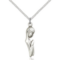 Madonna Necklace Sterling Silver 18"