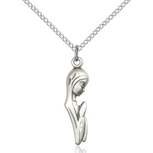 Madonna Necklace Sterling Silver 18"