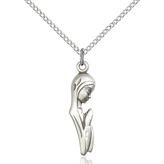 Madonna Necklace Sterling Silver 18"