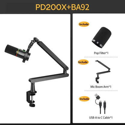 Pd200Xs Black (With Ba92 Boom Arm)