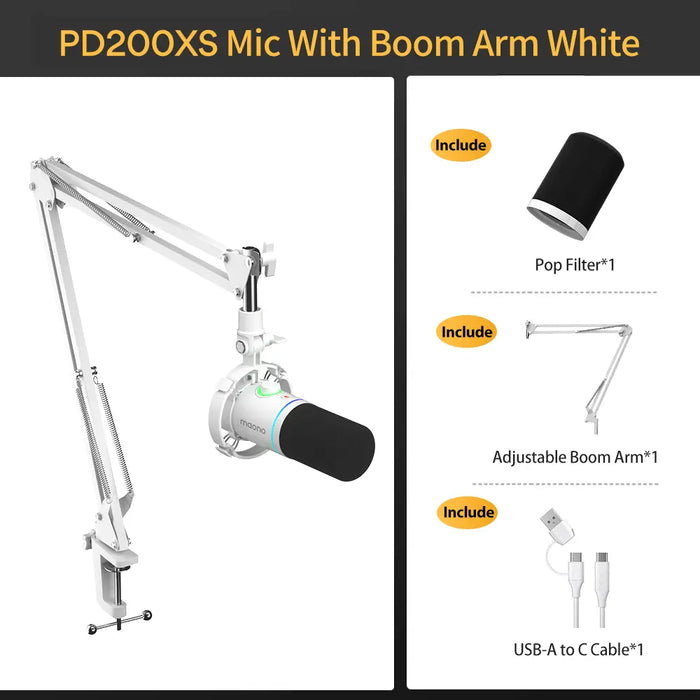 Pd200Xs White (With Ba20 Boom Arm)