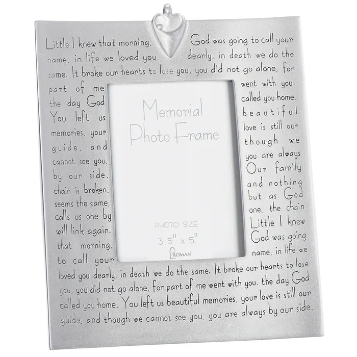 Memorial Frame with Verse 9.25"H