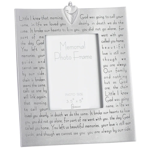 Memorial Frame with Verse 9.25"H