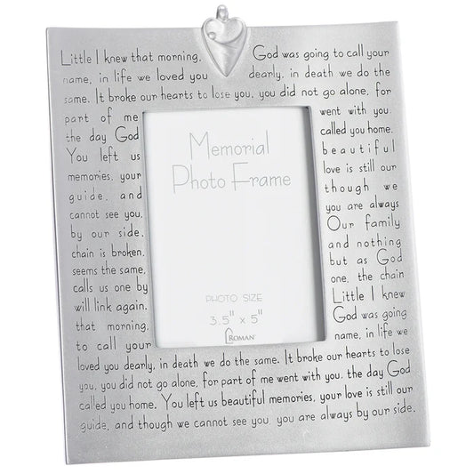 Memorial Frame with Verse 9.25"H