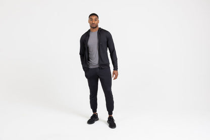 The REP Fitness Men's Attis Jacket in Heather Black front