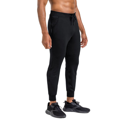 The REP Fitness Men's Attis Joggers in Heather Black front, flat lay
