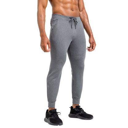 The REP Fitness Men's Attis Joggers in Heather Cool Gray front, flat lay