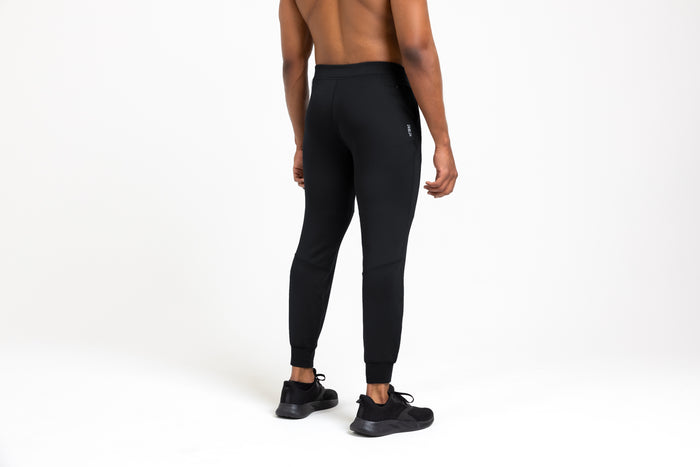 The REP Fitness Men's Attis Joggers in Heather Black back
