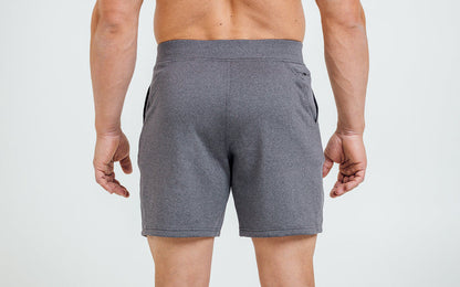 The REP Fitness Men's Attis Shorts in Heather Cool Gray back