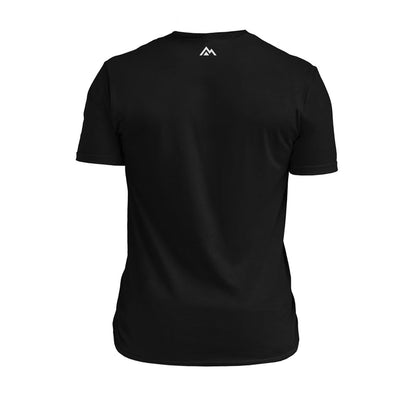 The REP Fitness Men's Blueprint Tri-Blend Crew T-shirt in Heather Black/White back