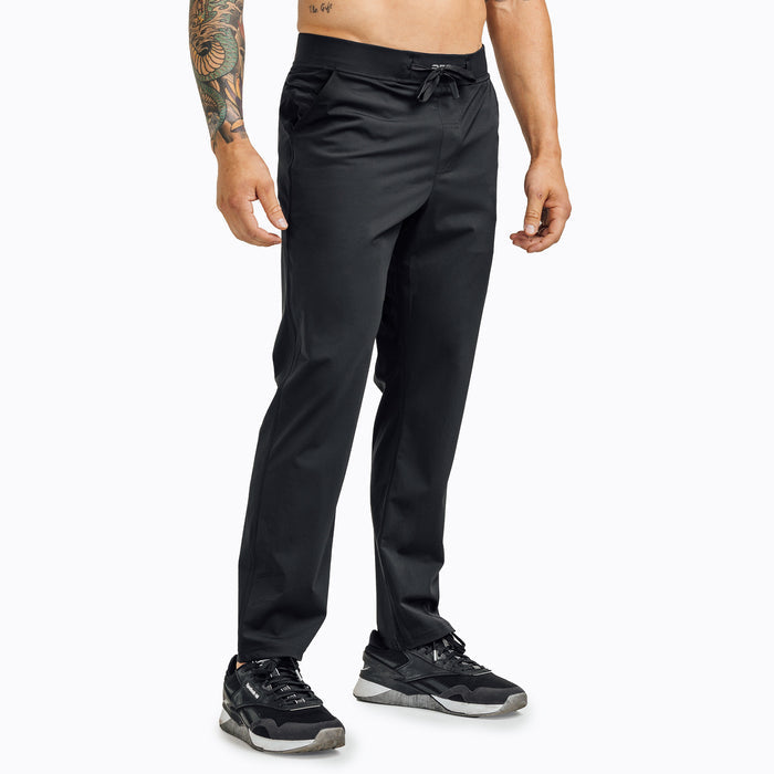 The REP Fitness Men's Felix Pants in Black on body