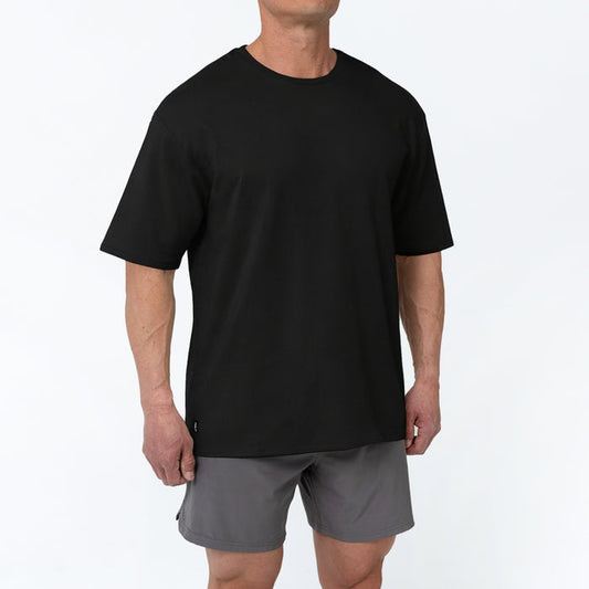 The REP Fitness Men's Magnis Heavyweight T-Shirt in Black front