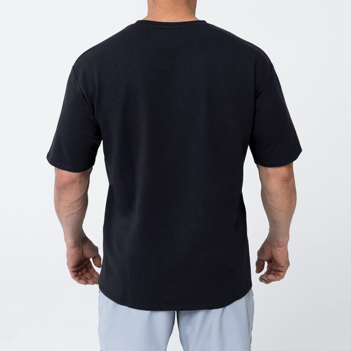 The REP Fitness Men's Magnis Heavyweight T-Shirt in Black back