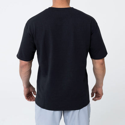 The REP Fitness Men's Magnis Heavyweight T-Shirt in Black back