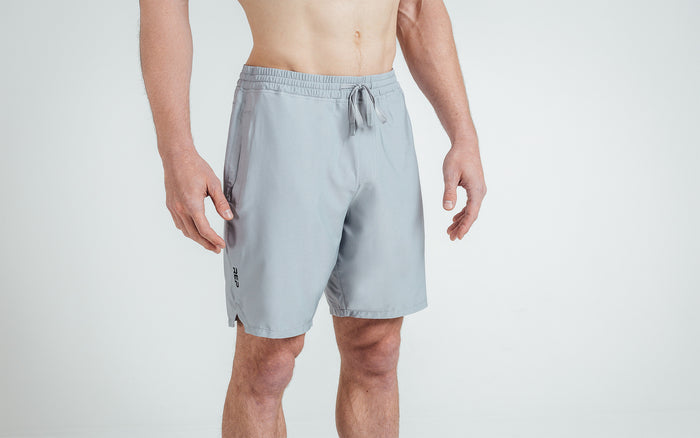 The REP Fitness Men's Motus Shorts in Silver front
