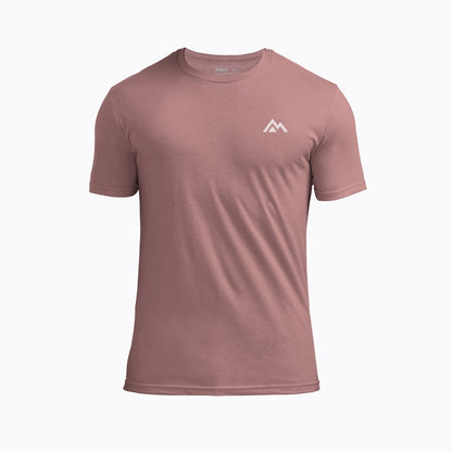 The REP Fitness Men's Peak Tri-Blend Crew T-Shirt in Heather Lavender/White front