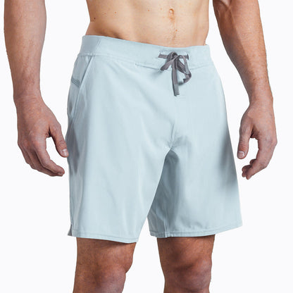 The REP Fitness Men's Pinnacle Shorts in Dusty Blue on body