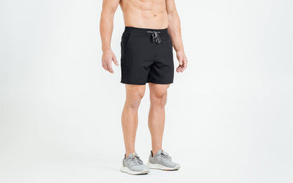 The REP Fitness Men's Pinnacle Shorts in Black on body