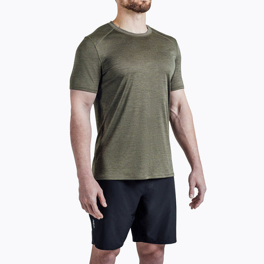 The REP Fitness Men's Sigmatech Shirt in Heather Olive front