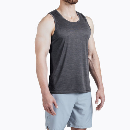 The REP Fitness Men's Sigmatech Tank Top in Heather Black front