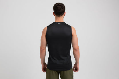 The REP Fitness Men's Solis Muscle Tee in Black back