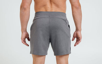 The REP Fitness Men's Versa Shorts in Heather Cool Gray back