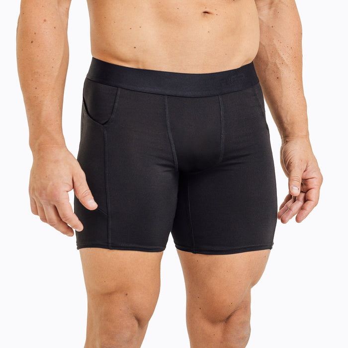 The REP Fitness Men's Virtus Light Compression Shorts in Black front