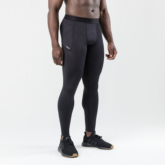 The REP Fitness Men's Virtus Light Compression Tights in Black front