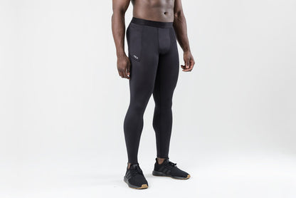 The REP Fitness Men's Virtus Light Compression Tights in Black front