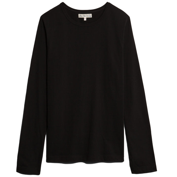 Merz b Schwanen 1950s Long Sleeve Loopwheeled T-Shirt - Black