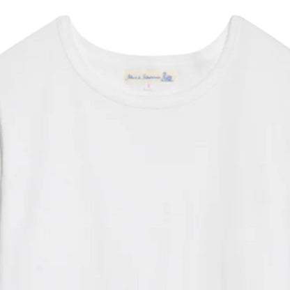 Merz b Schwanen 1950sLS Loopwheeled Classic Fit Lightweight Longsleeve - White