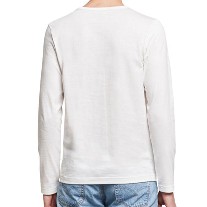 Merz b Schwanen 1950sLS Loopwheeled Classic Fit Lightweight Longsleeve - White