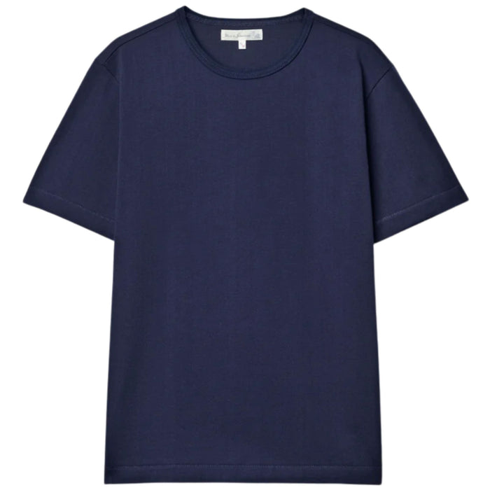 Merz b Schwanen 2M15 Mid-Century Machine Refined Fit T-Shirt - Ink Blue