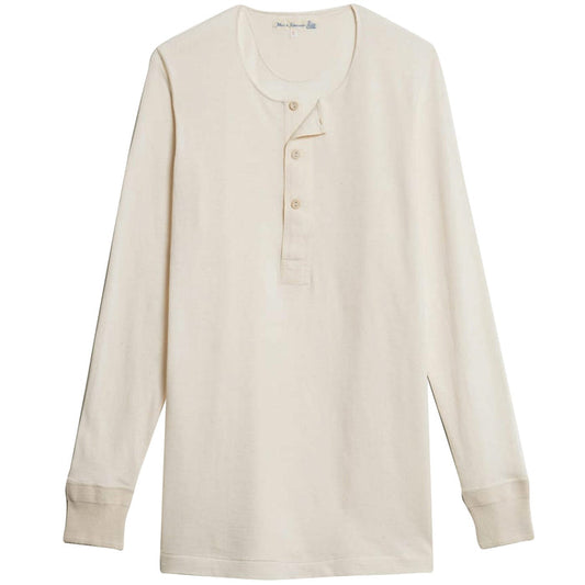 Button Facing Long Sleeve T-Shirt - Nature