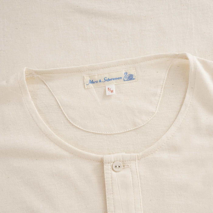 Button Facing Long Sleeve T-Shirt - Nature