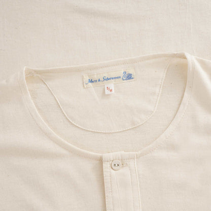 Button Facing Long Sleeve T-Shirt - Nature
