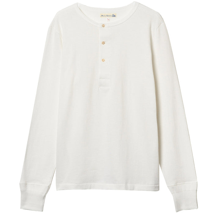 Henley Long Sleeve T-Shirt - White