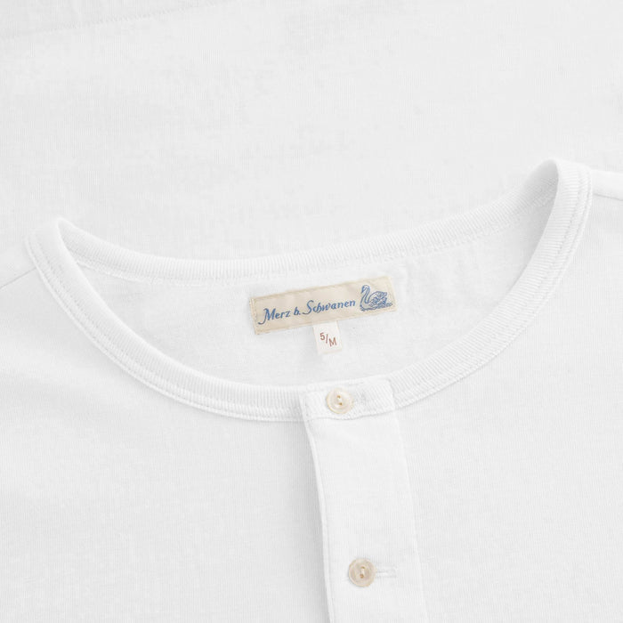 Henley Long Sleeve T-Shirt - White