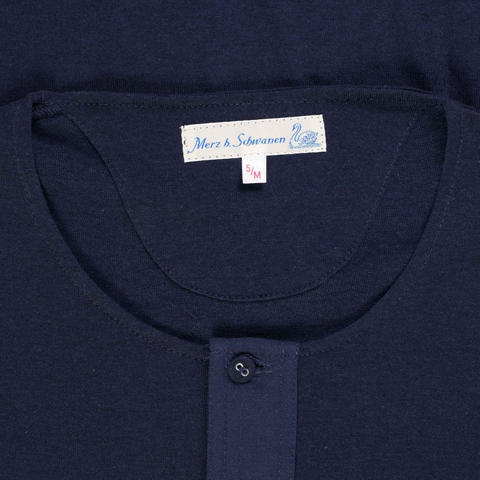Merz b Schwanen Henley Loop T-Shirt - Ink Blue