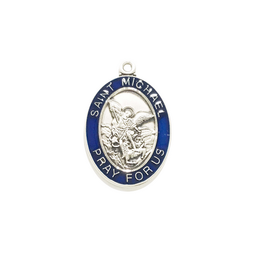 Michael - Blue St. Michael Medal 24"