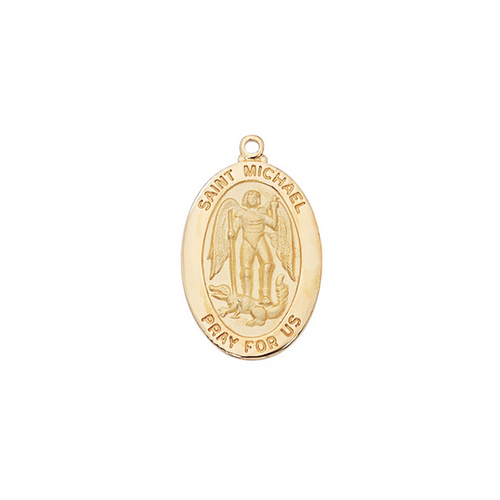 Michael - St. Michael Medal - Gold over Sterling