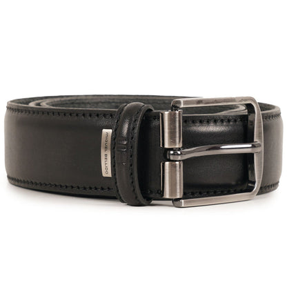 Miguel Bellido Belts Leather Belt - Black Smooth
