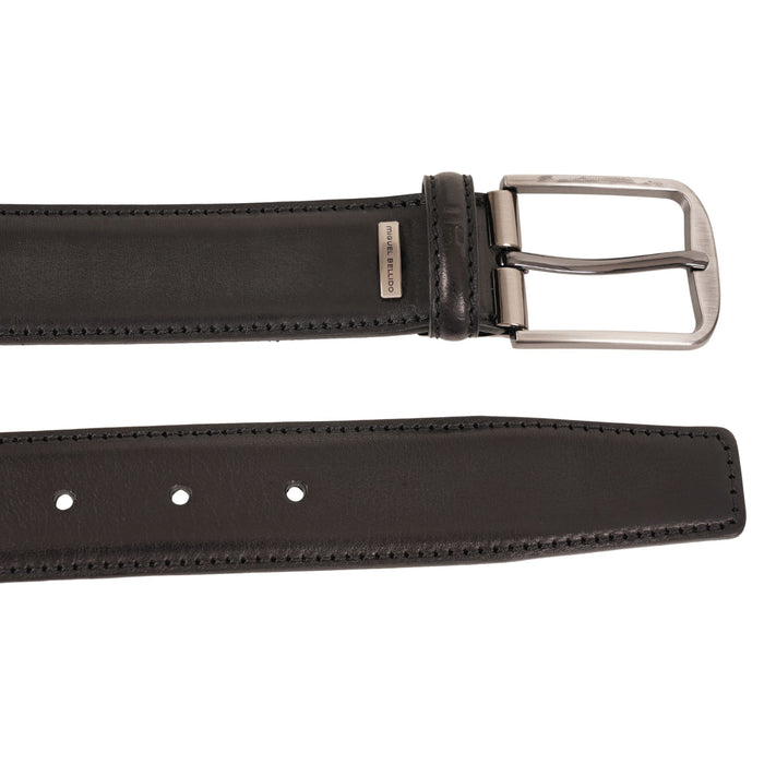 Miguel Bellido Belts Leather Belt - Black Smooth