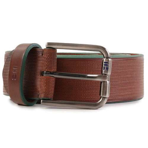 Miguel Bellido Belts Leather Belt - Brown and Green