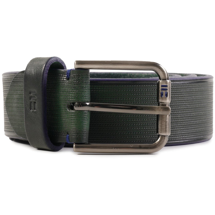 Miguel Bellido Belts Leather Belt - Green and Blue