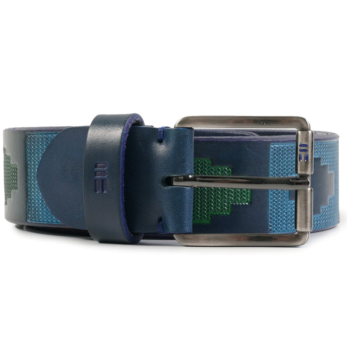 Miguel Bellido Belts Leather Motif Belt - Blue